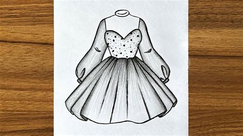 girl in dress drawing|dresses for girls drawing easy.